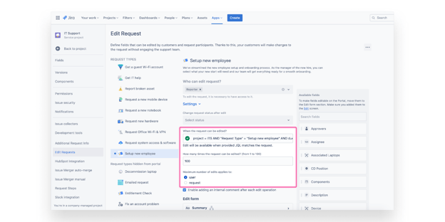 Limiting limits on the number of edits