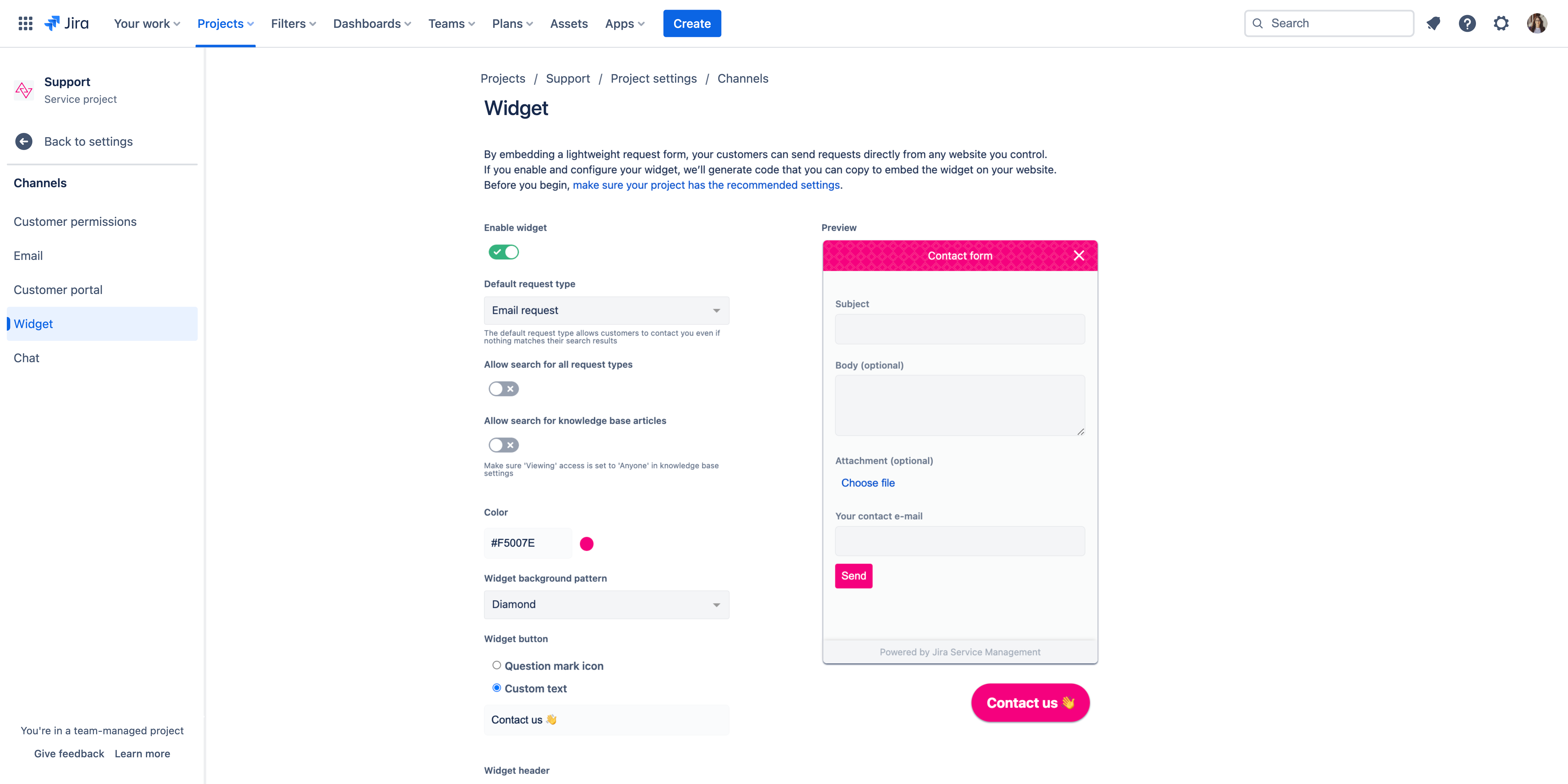 widget Jira